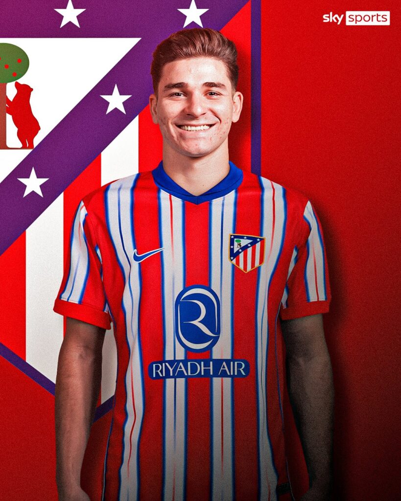 Atletico Madrid sign striker Julian Alvarez for £82m from Manchester City