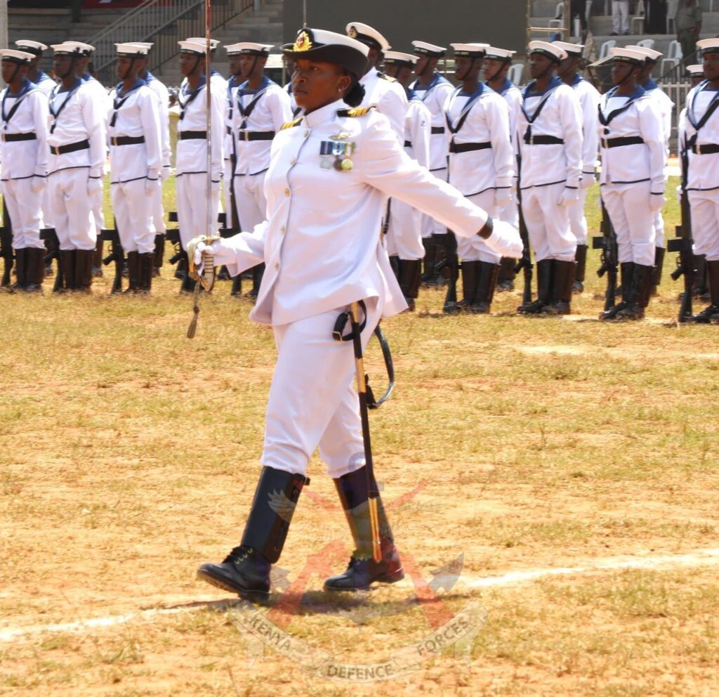 First Woman To Lead Guard Of Honour At Mashujaa Day Celebrations In Kwale