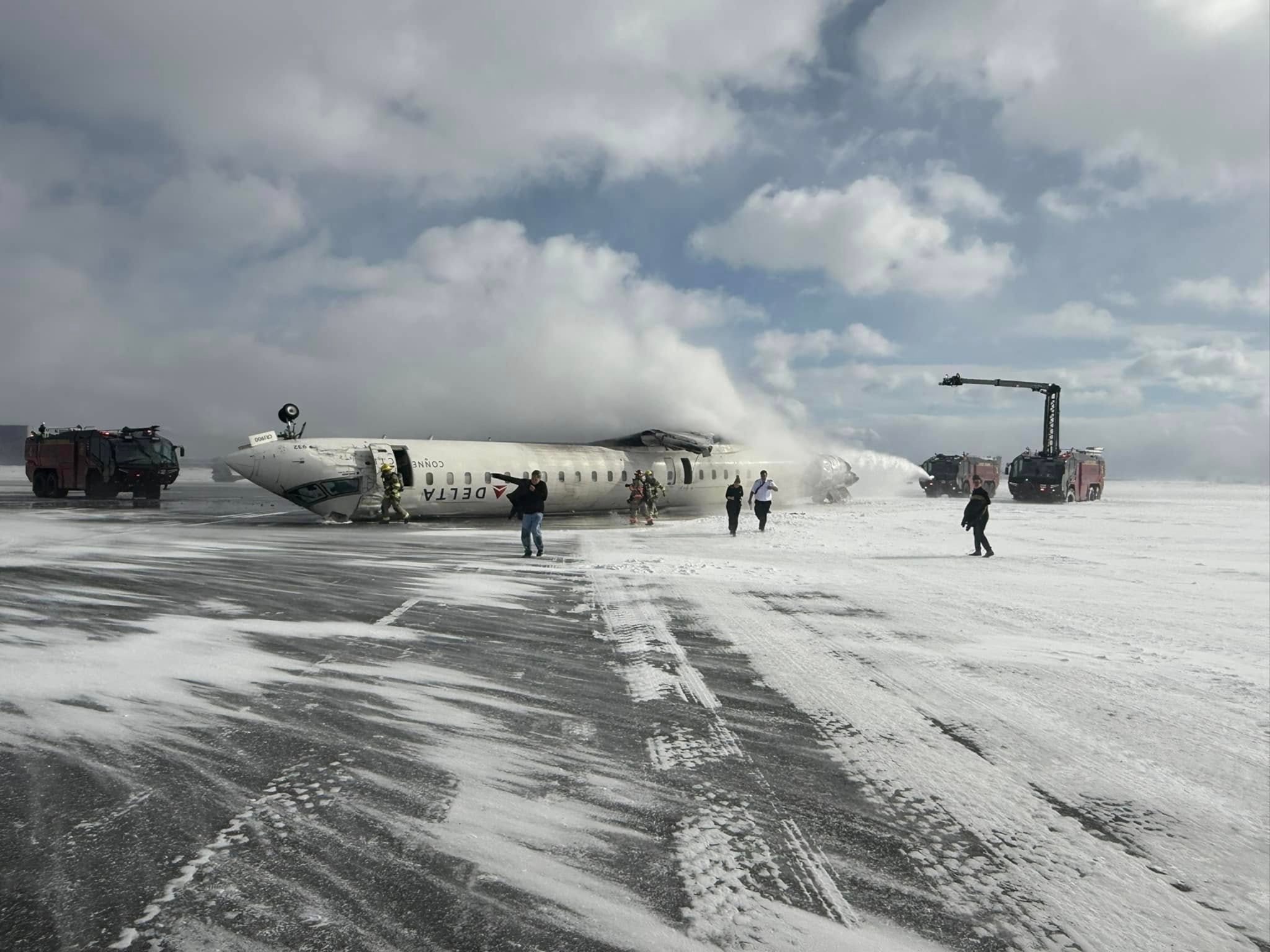 Three critically injured after plane flips at Toronto airport KahawaTungu