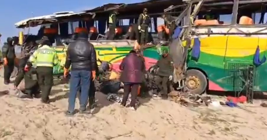 Bus crash kills at least 37 in Bolivia