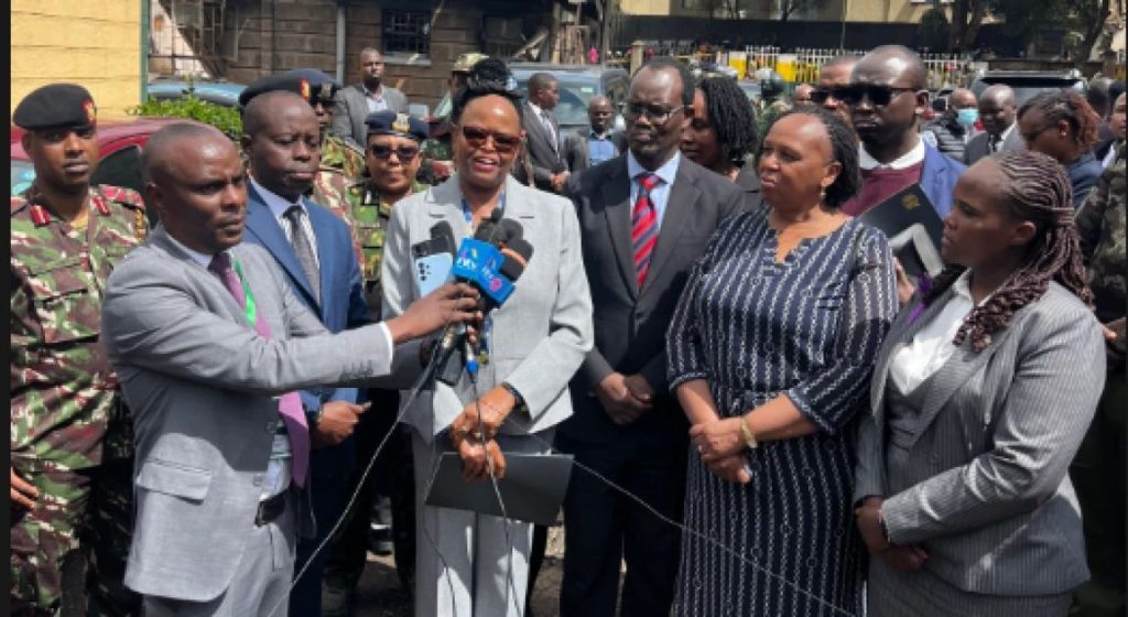 CJ Koome visits burnt Kikuyu court terms arson as ‘terrorism’, warns of justice crisis Chief Justice Martha Koome