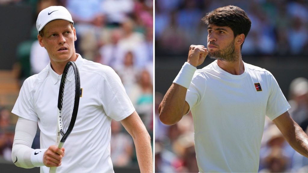 Jannik Sinner tops Carlos Alcaraz in rematch to win Wimbledon