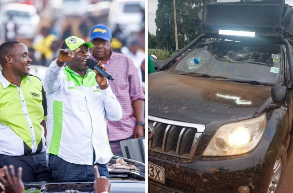 Chaos in Bungoma as opposition’s convoy is attacked by goons, stones Chaos in Bungoma as opposition's convoy is attacked by goons, stones