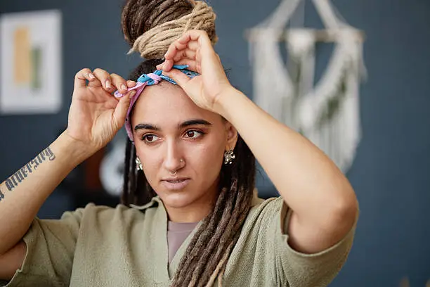 How To Tie A Doek With Braids How To Tie A Doek With Braids