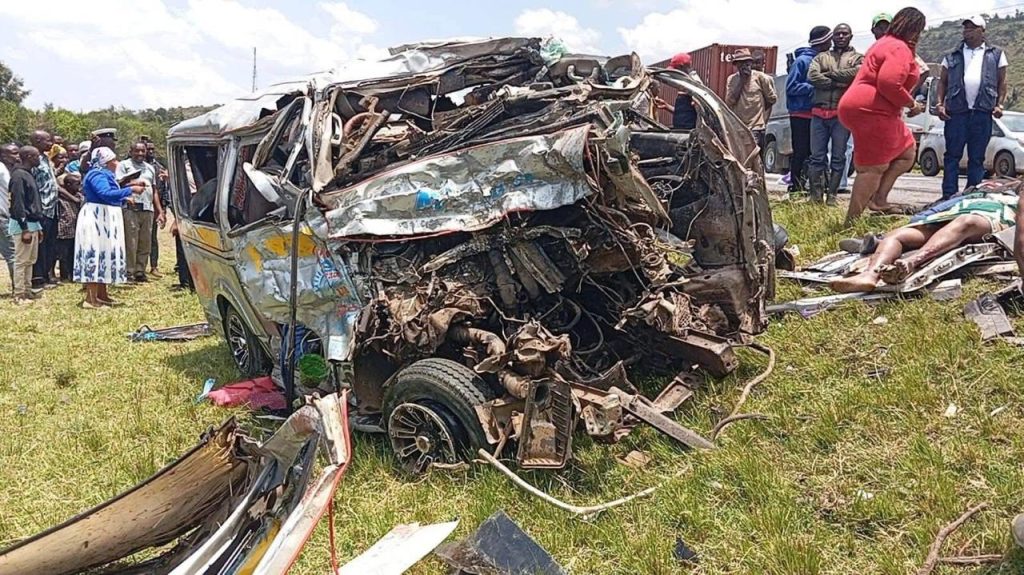 13 perish in road accident at Kariandusi near Kikopey along the Nakuru-Nairobi highway