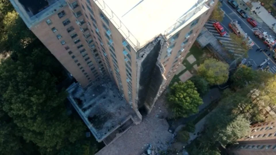 No injuries reported so far as Bronx high-rise building partially collapses with a ‘loud boom’ No injuries reported so far as Bronx high-rise building partially collapses with a ‘loud boom’