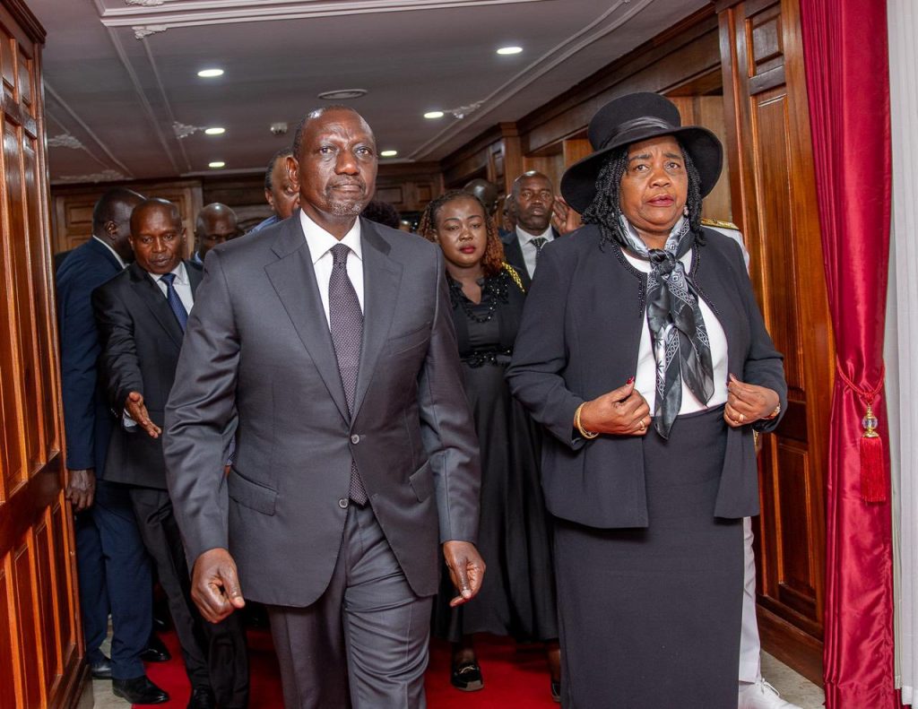 Ruto Arrives at Parliament as Raila’s Body Lies in State