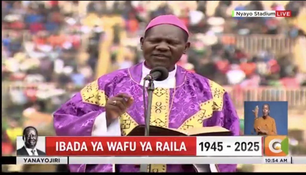 Bishop Kodia’s Fiery Sermon Electrifies Mourners at Raila Odinga’s State Funeral
