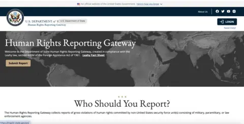 US axes website for reporting human rights abuses by US-armed foreign forces
