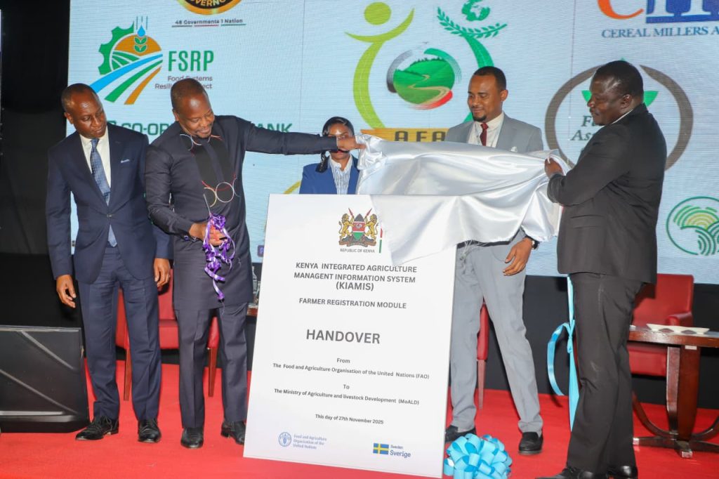 FAO hands over KIAMIS to Ministry as Kenya Moves to digitize agricultural, livestock data