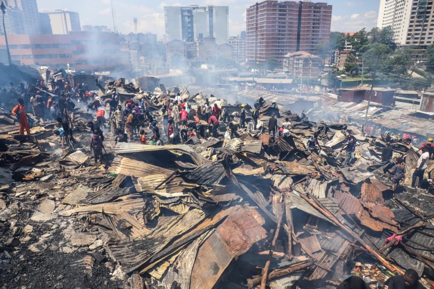 Child Dies in Massive Fire in Mathare; Hundreds of Homes Destroyed