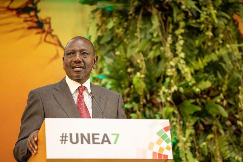 Ruto asks UNEA to act on declaration on green transition