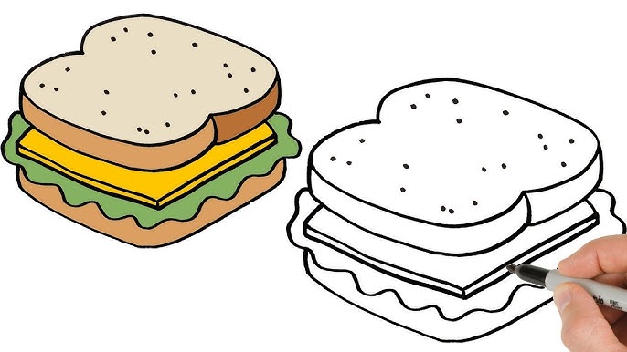 How To Draw A Sandwich How To Draw A Sandwich