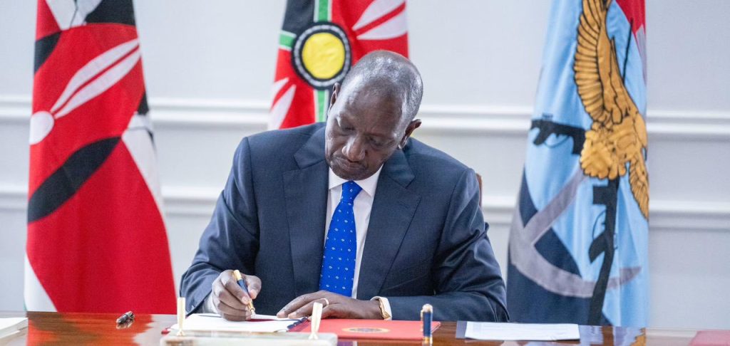 Ruto Signs National Infrastructure Fund Bill into Law