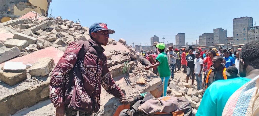 Building collapses during demolition attempt in Shauri Moyo