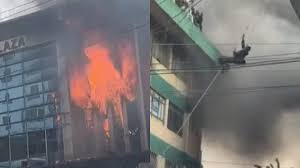 Tens of people evacuated after fire breaks out at Yare Plaza in Eastleigh, Nairobi Tens of people evacuated after fire breaks out at Yare Plaza in Eastleigh, Nairobi
