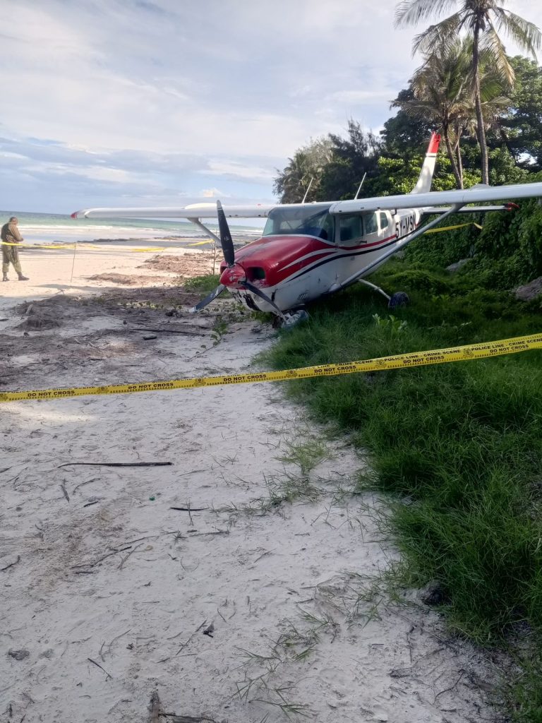 Skydiving Aircraft Crash-Lands at Diani Beach, All Six Onboard Safe