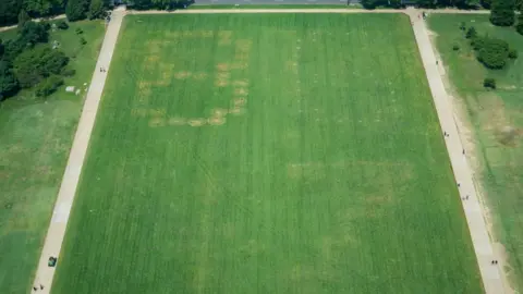 Police investigate ‘8647’ written in grass on US n