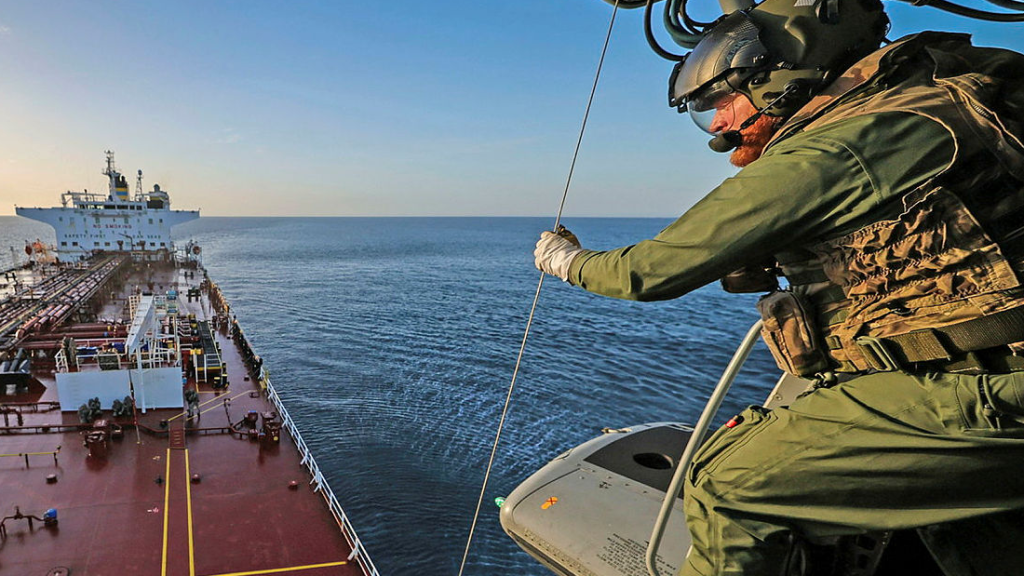 Royal Marines board Russian shadow fleet oil tanker in English Channel
