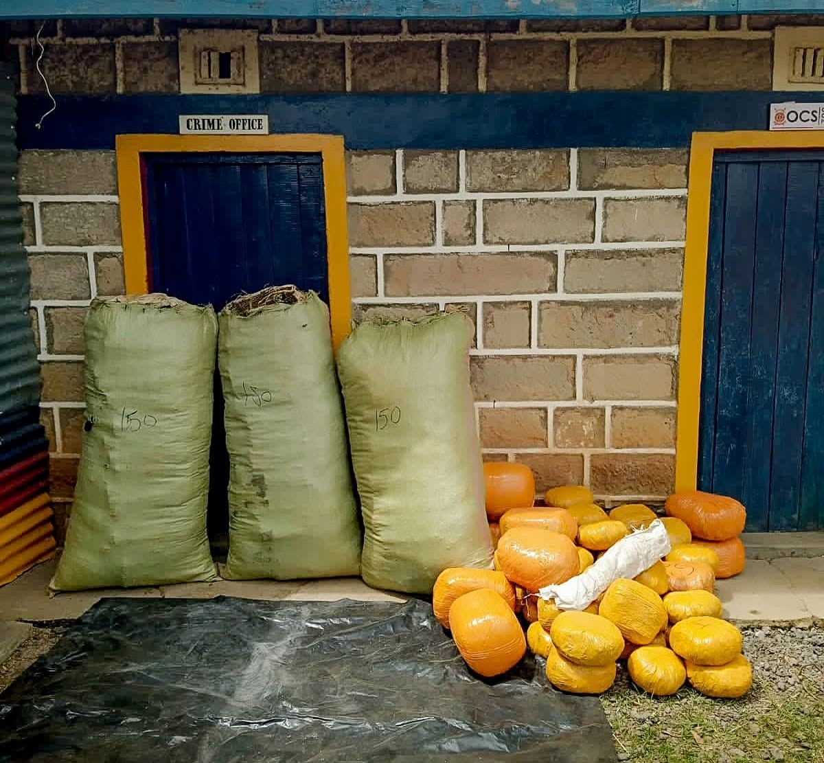 Police Recover Bhang After Vehicle Crashes in Kisu