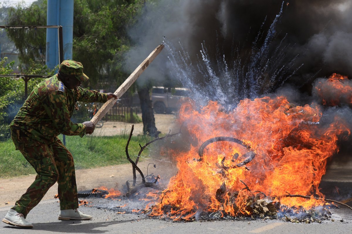 Protesters clash with police over proposed Ebola q