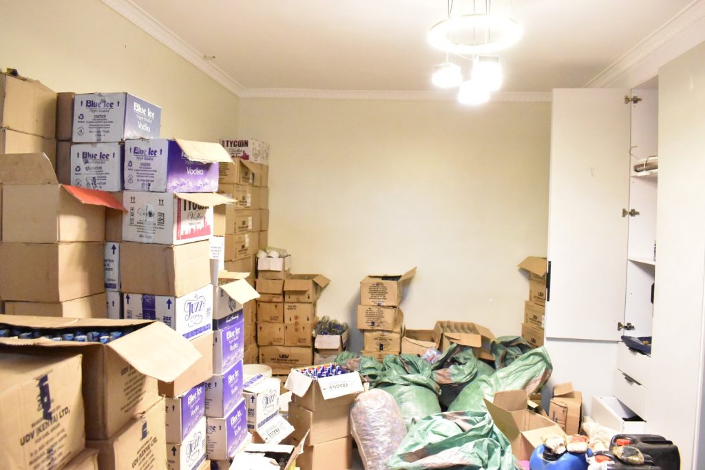 Multi-agency team busts illegal liquor factory hidden inside Thika home Multi-agency team busts illegal liquor factory hidden inside Thika home