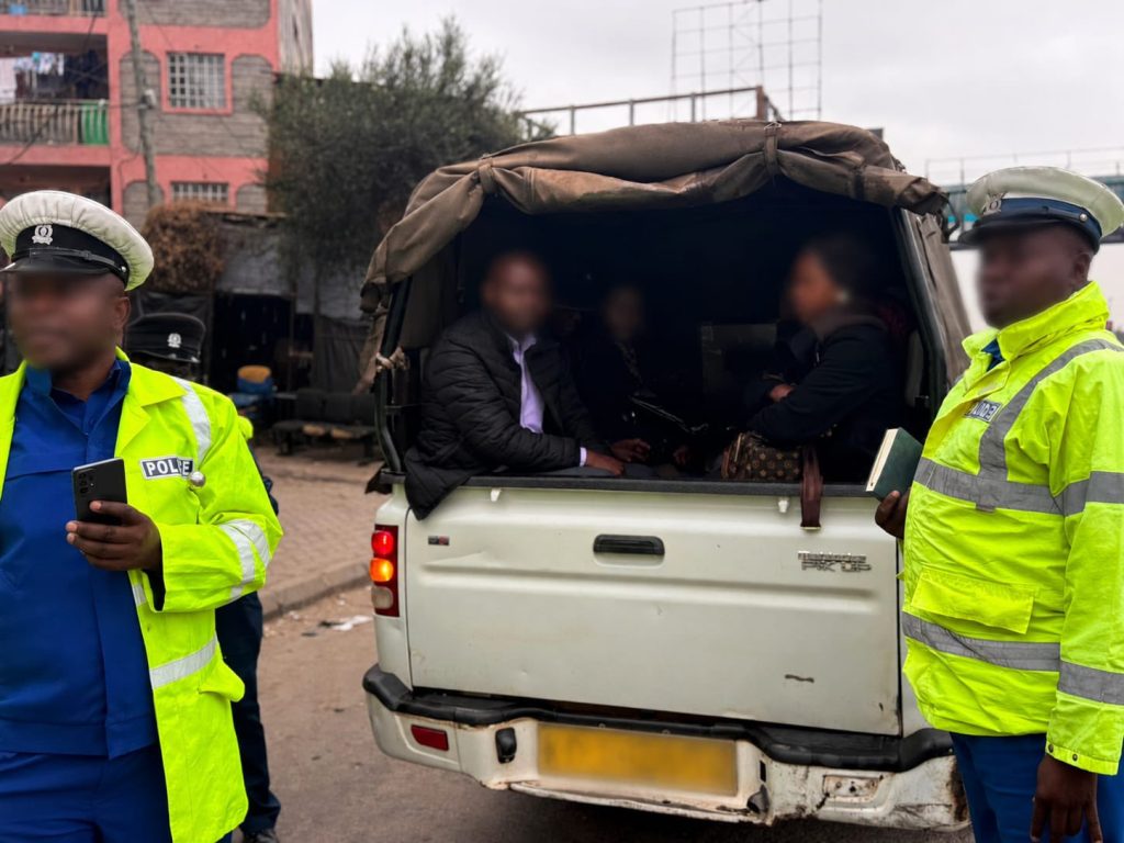 Several Pedestrians Arrested for Flouting Traffic Rules at Mutindwa Footbridge