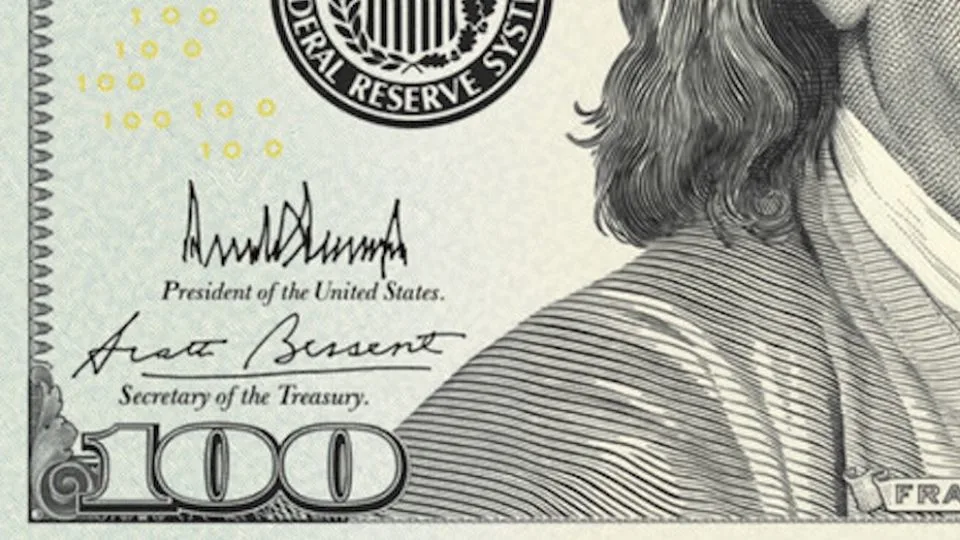 Trump posts new image of $100 bill with his signature Trump posts new image of $100 bill with his signature