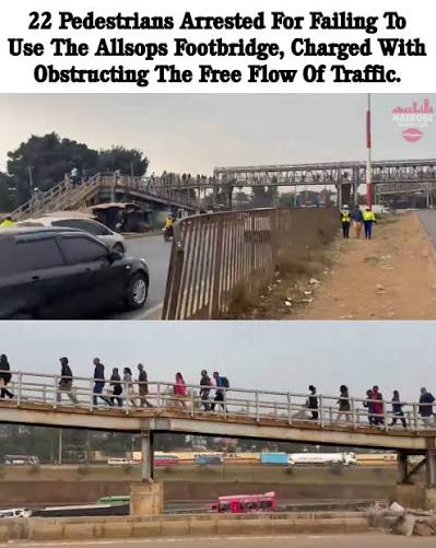 22 pedestrians charged over blocking traffic at Allsops footbridge 22 pedestrians charged over blocking traffic at Allsops footbridge