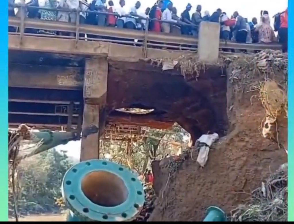 Migori main bridge collapses further, cutting off pedestrians and motorcyclists