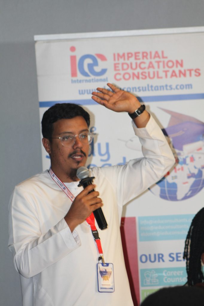 University Expo targets over 50,000 who skipped KUCCPS applications Imperial Education Consultants Director Mohammed Kamara addressing teachers at Constractor Univesity Expo in Naiorbi yestearday