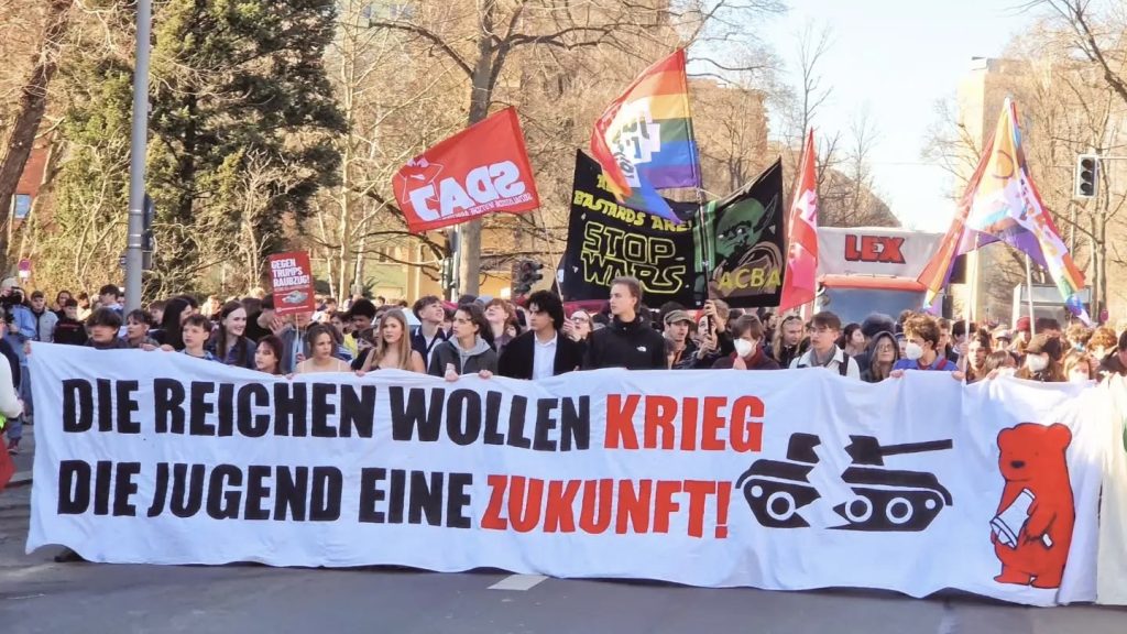 Students strike across Germany in protest against military service