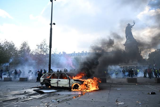 Violent clashes, looting and buildings ablaze in France as over 1,200 arrested after protests